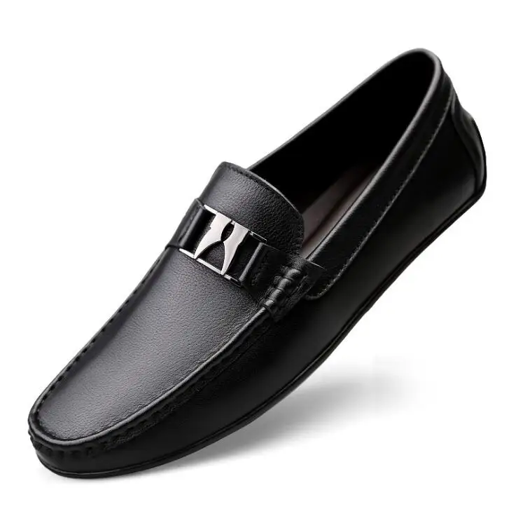 

Genuine Leather Loafers Men Luxury Shoes Penny Black And White Mens Slip On Office Cow Spring Autumn Oxford Italian Slip-On