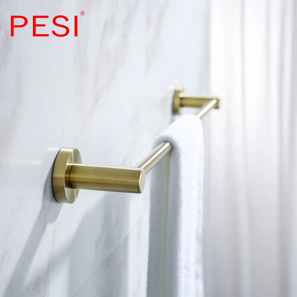 Золотые матовые аксессуары для ванной комнаты набор оборудования вешалка