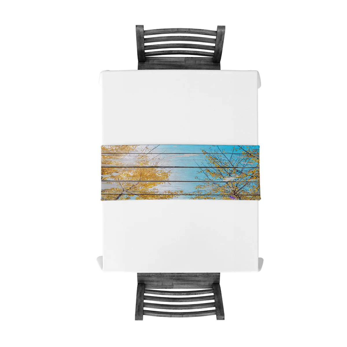 Table Runner Dresser Scarves Wood Tree Sky Autumn Kitchen Runners for Dinner Holiday Parties Wedding Events Home Decor | Дом и сад