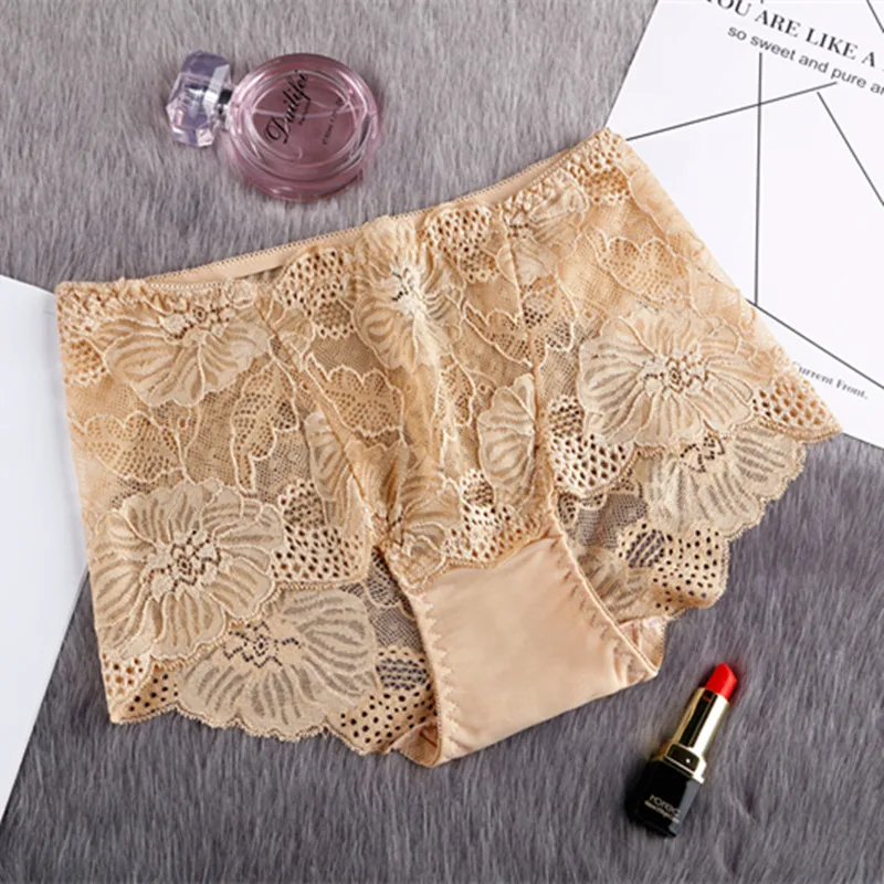 

3Pcs Hot A Cut Piece High Waist Design Womens Briefs Female Sexy Lace Underwear See-through Lasting Flexibility Personal Pant