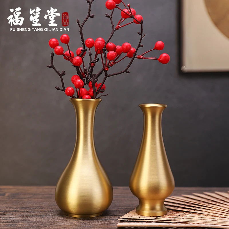

Copper Modern Gold Vase Jar Wedding Planter Pot Dry Flower Luxury Vase Aesthetic Room Decor Wazony Table Decoration BI50VS