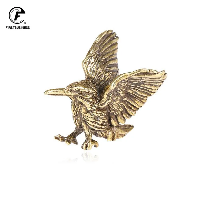 Медная мини-модель с открытыми крыльями в виде орла птицы для дома гостиной офиса