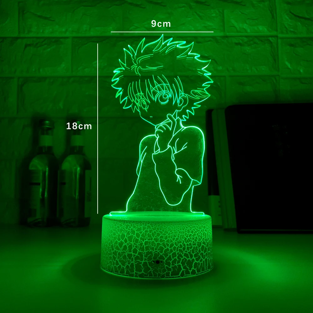 3d Ночная лампа Аниме Охотник X для детей декор спальни ночной Светильник Прямая
