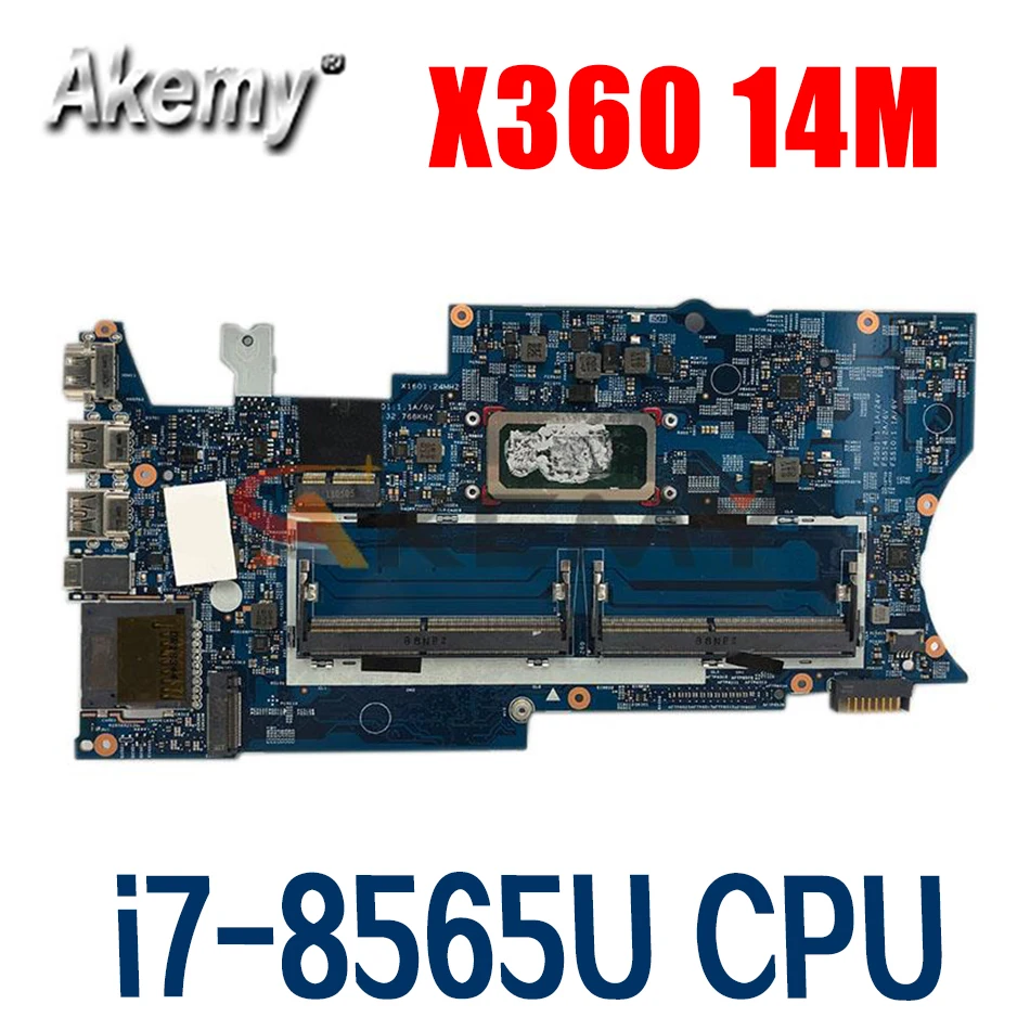 

Материнская плата 18755-1 для ноутбука HP Pavilion X360 14M 14-BA, материнская плата с процессором Intel i7-8565U DDR4 448.0C212.001 100%, полностью протестирована