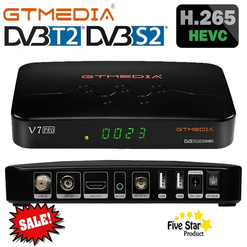 

Спутниковый ТВ-приемник GTmedia V7Pro, со слотом для карт DVB-S2/S2X + T2 AC, с USB-декодером Wi-Fi, совместим с Youtube Cccam и т. д.