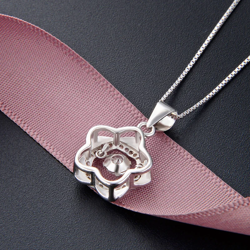 

Plum Flower Splendid Woman Jewelry 925 Sterling Silver Pendant Necklace CHDAD001504