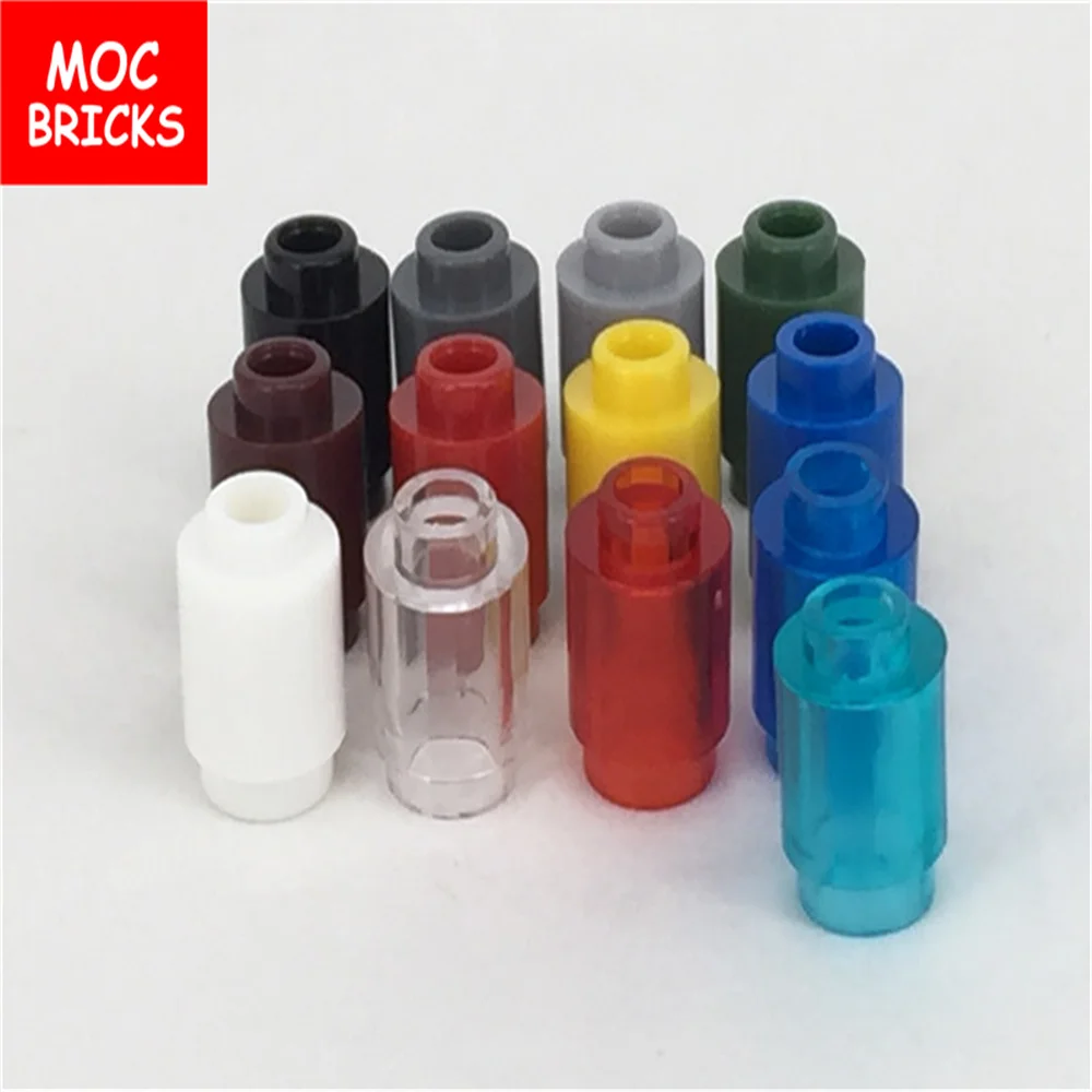 10 шт./партия кубики MOC Круглый Кирпич 1x1 прозрачный совместимый с 3062b развивающие