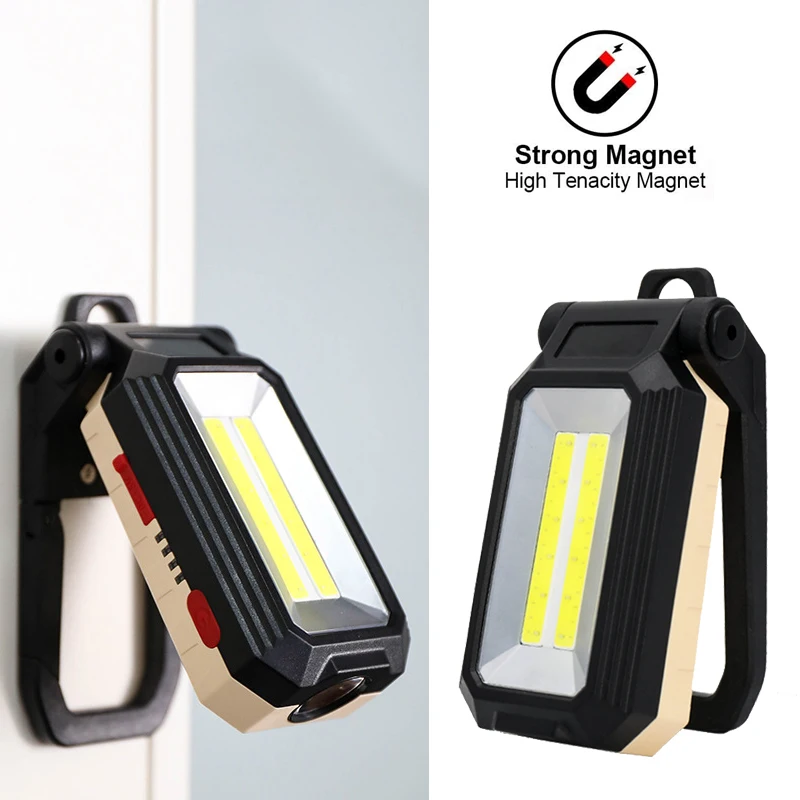 

LEADLY LED Work Light Magnetic Rechargeable COB Work Light LED Hanging Magnetic Light 180Â° Swivel USB Cable Outdoor Camping Lamp