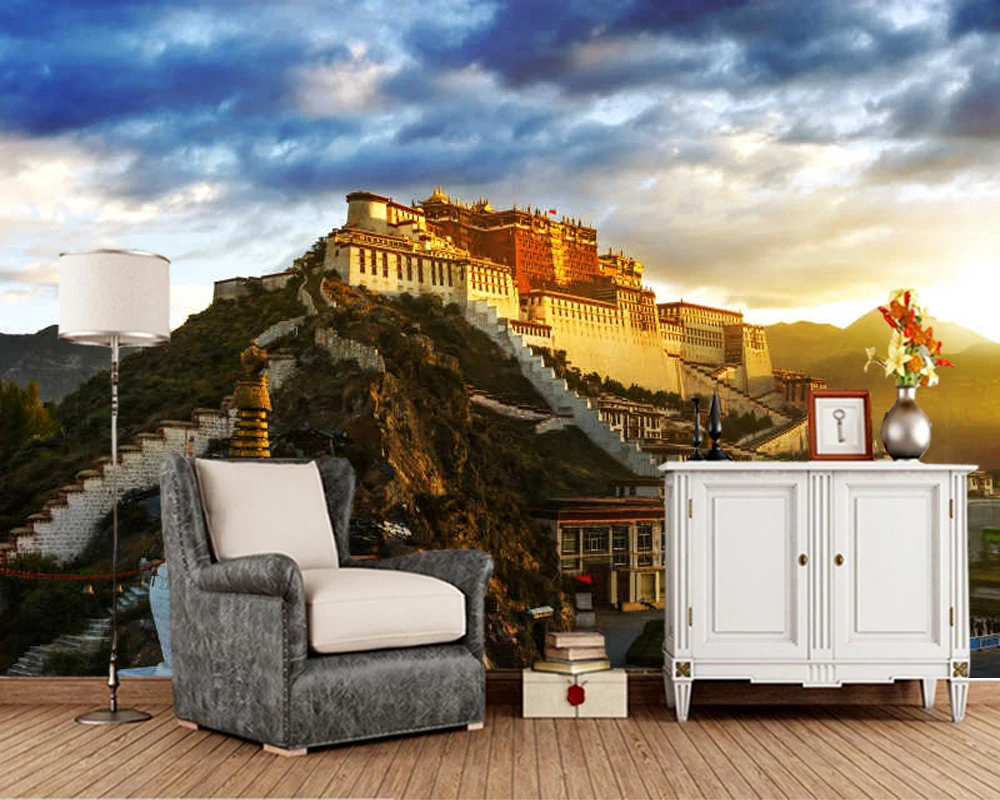 Обои обои Potala Palace в Лхасе тибетские 3d Настенные для гостиной телевизора спальни