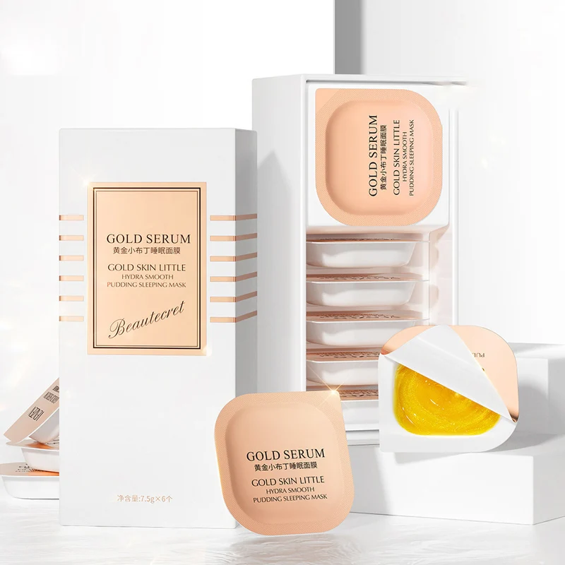 

6pcs/set Facial Mask Little Pudding Sleeping Mask For Face Moisturizing Refreshing Oil Control Facial Face Mask Skin Care