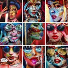 5D алмазная живопись сделай сам, современное поп-арт, полная вышивка каракули, персональная девушка, вышивка крестиком, мозаика, искусство, домашний Настенный декор