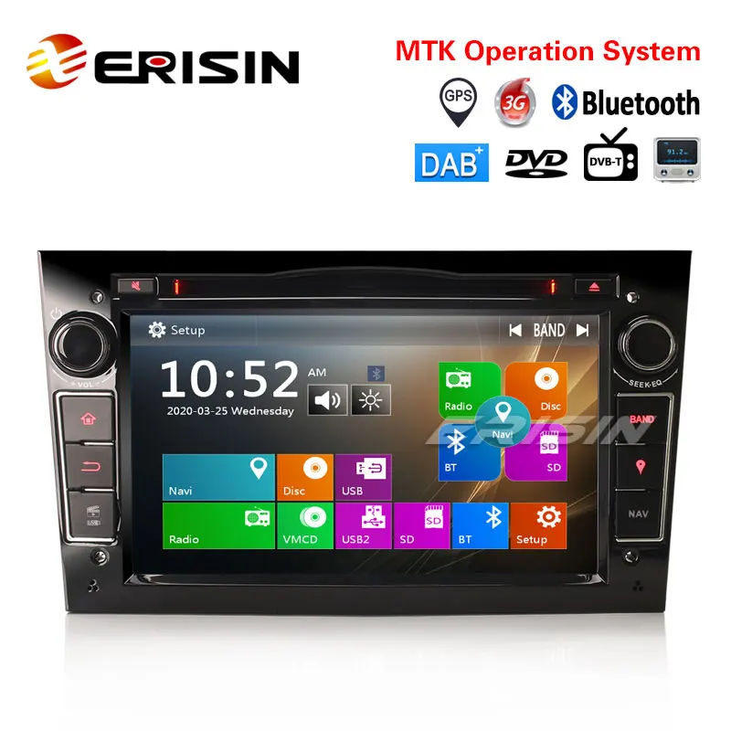 Erisin ES7260PB 7 &quotУниверсальный Автомобильный мультимедийный плеер с GPS 3G Радио BT VMCD