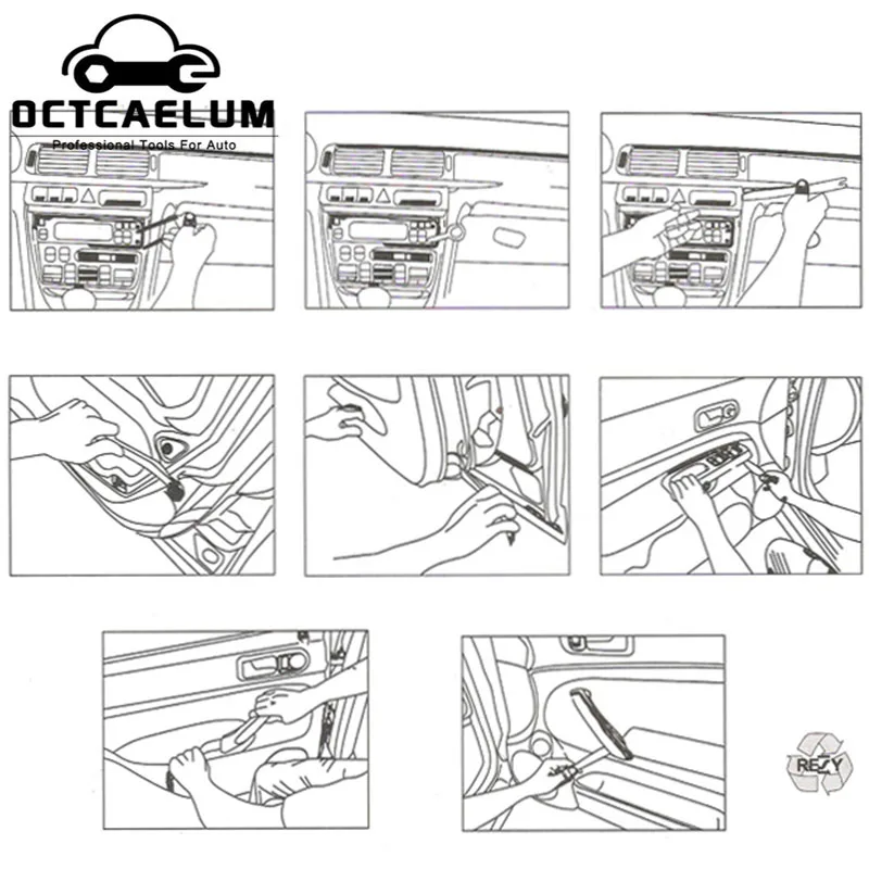 

11PCS Car Interior Door Panel Plastic Trim Removal Tool For Ford Mercedes Volkswagen ST0035