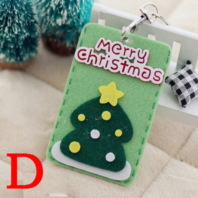 Рождество ID держатель для карт банк автобусные карты Обложка офисные брелок