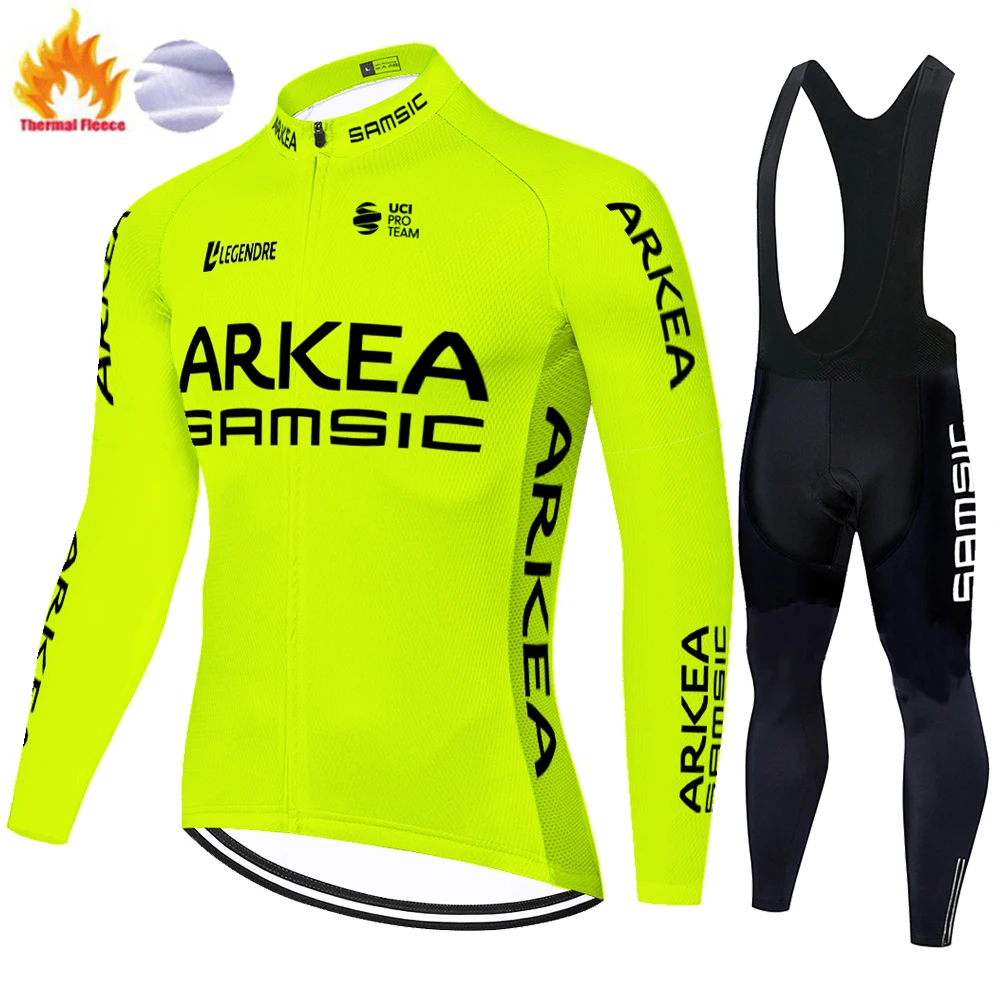 ARKEA SAMSIC Team 2020 зимний велосипедный комплект ciclismo Мужской трикотажный костюм с