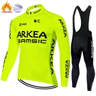 ARKEA SAMSIC Team 2020 зимний велосипедный комплект ciclismo Мужской трикотажный костюм с длинным рукавом для езды на велосипеде на открытом воздухе MTB комбинезон брюки