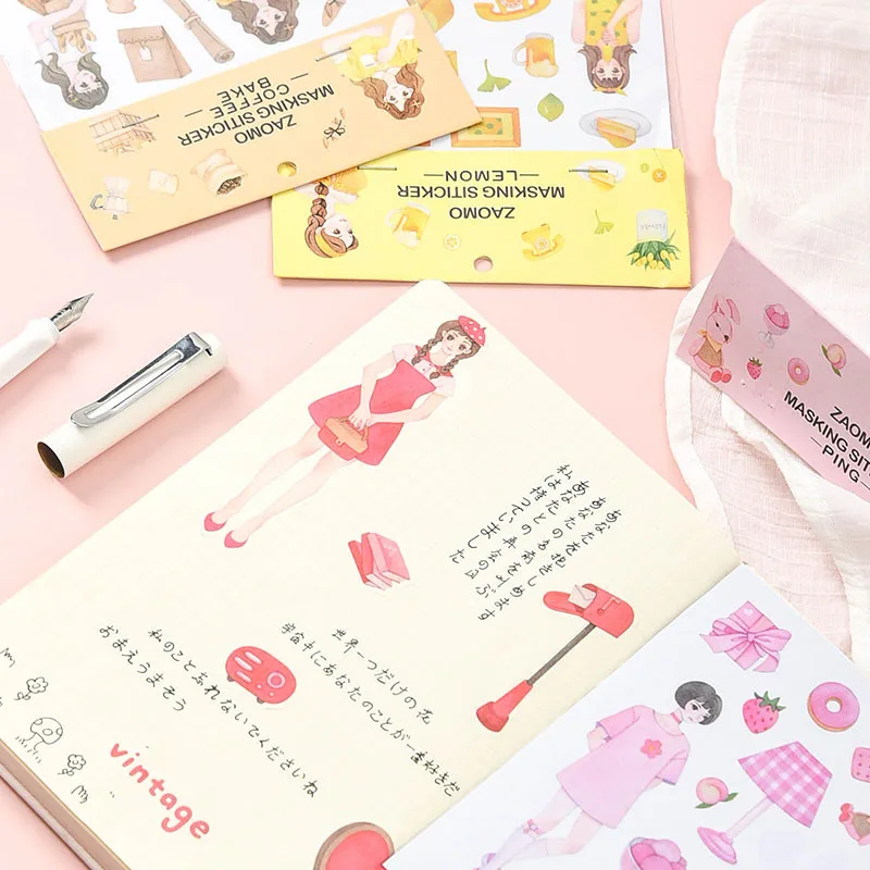 (1 лист/Продажа) Летние цветные серии дневник наклейки опубликовал его Kawaii