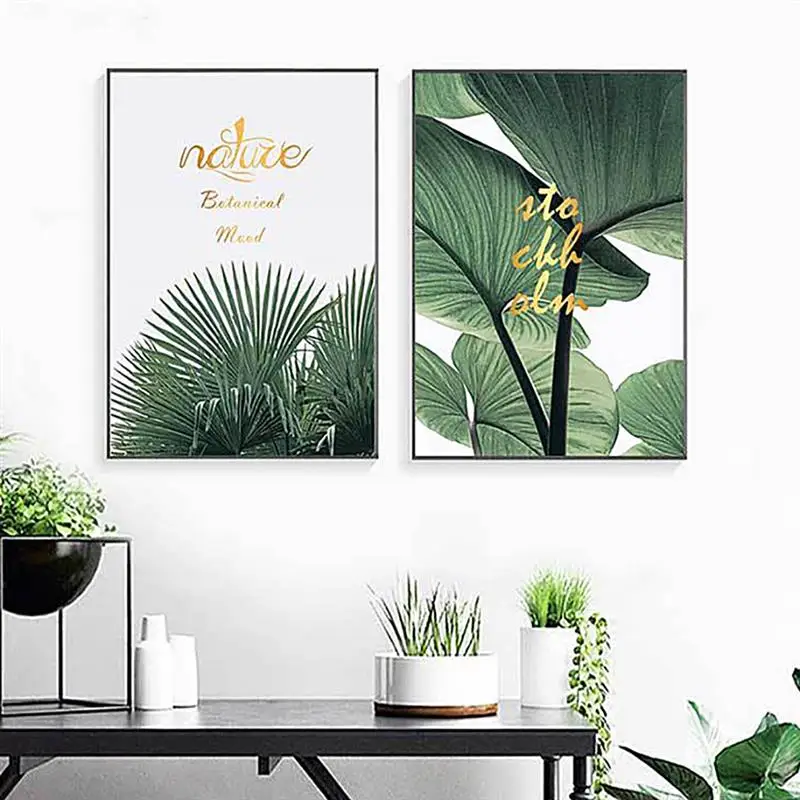 

3PCS Tropical Leave Botanical Wall Art Canvas Print Plant Casual Canvas Wall Art Wall Picture For Living Room