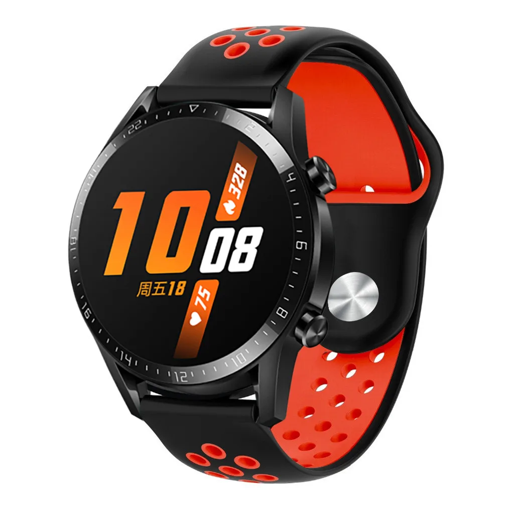 Для huawei Watch GT2 46 мм Замена спортивные силиконовые часы наручные умные часы с ремнем браслет аксессуары 22 мм для GT 2#921