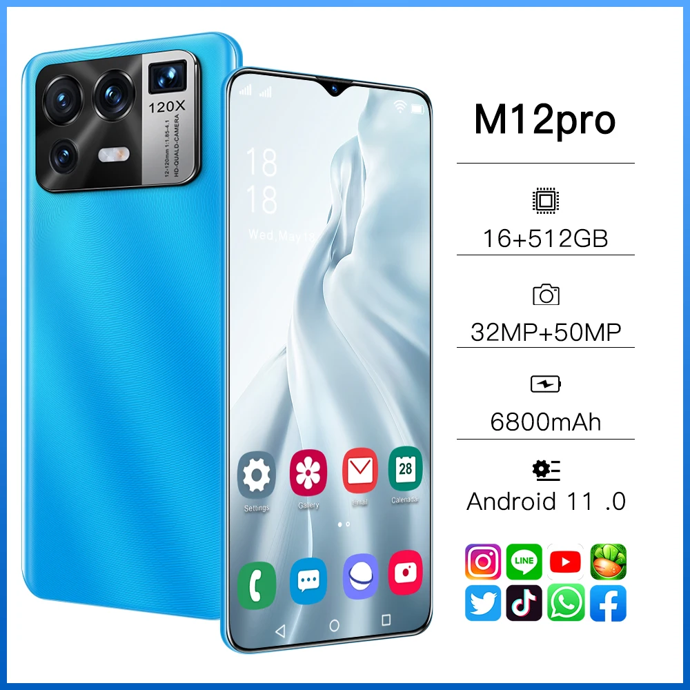 

Global Version XIAOM12 Pro 128GB/256GB 10 Core 32+50MP 6800mAh Cellphones MTK6889 1440*3200 5G Andriod 11 Dual SIM Mobile Phone