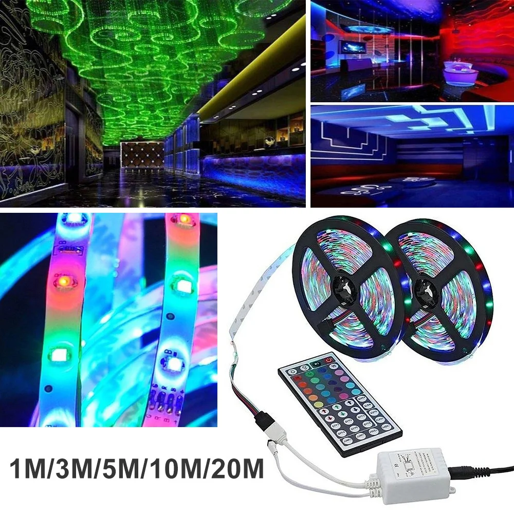 Гибкая светильник ная лента RGB 5050 1/3/5/10/20 м с пультом ДУ | Инструменты