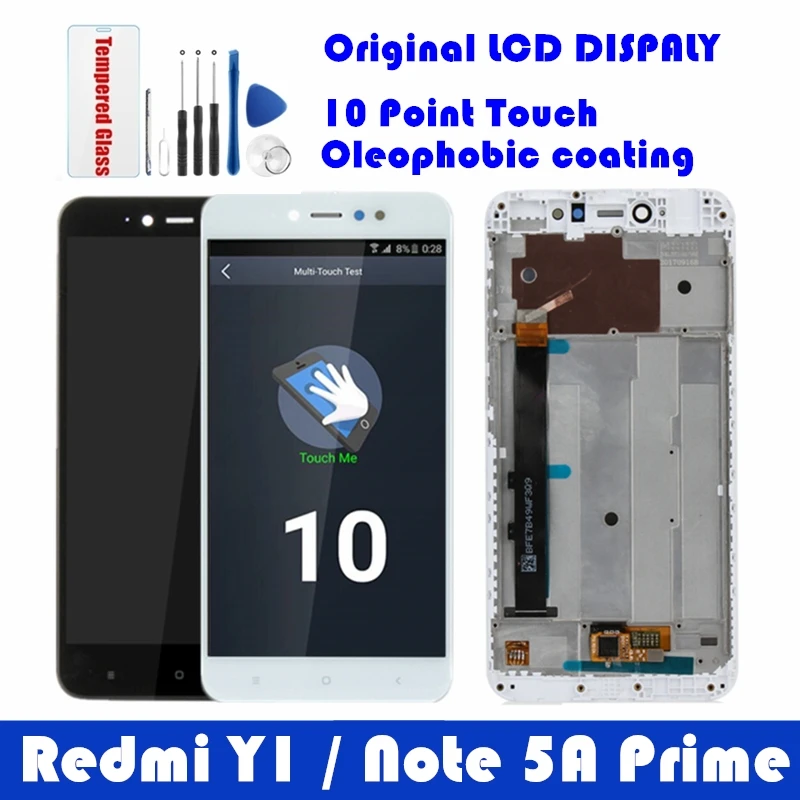 ЖК-дисплей+ рамка для Xiaomi Redmi Примечание 5A Prime 4 Гб 64 Гб экран Redmi Y1 ЖК-дигитайзер Запасные части
