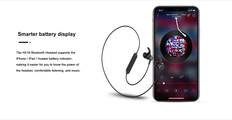 Lenovo HE16 Беспроводные спортивные стереонаушники Bluetooth 5,0 с защитой от пота, наушники с глубоким басом и микрофоном, наушники для тренировок и бега