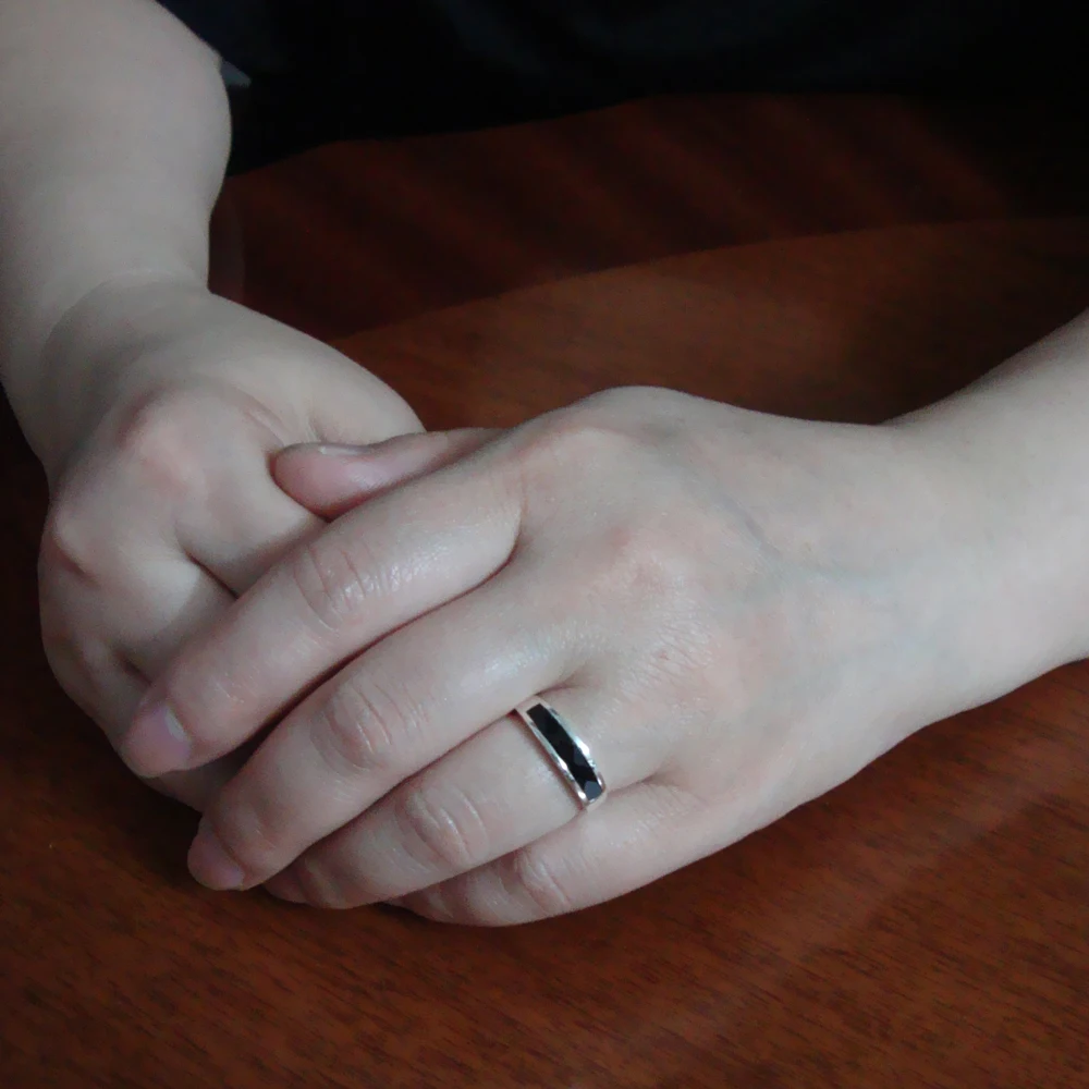 Кольцо женское из серебра 925 пробы инкрустированное агатом | Украшения и