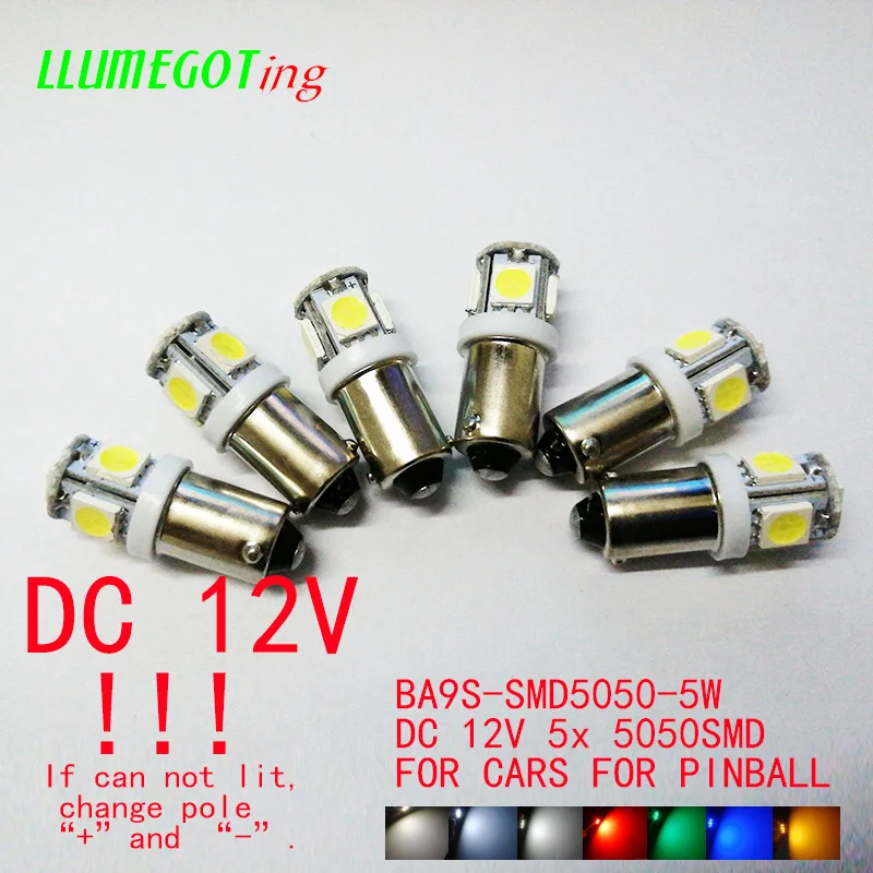 1000 шт. BA9S T4W #44 #47 5050 5SMD 12V купольная лампа для чтения интерьера DC лампы номерного