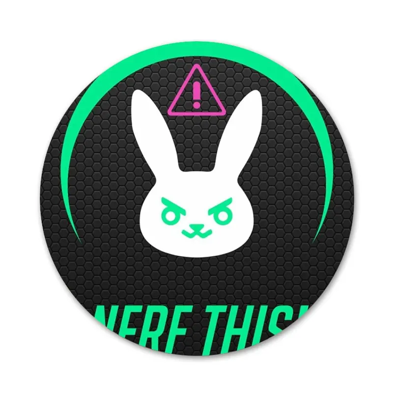 Игровые значки Overwatchs 58 мм с логотипом металлические для украшения одежды и