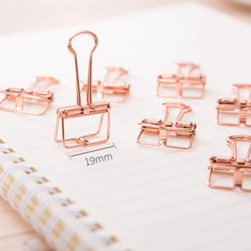 

Art Paint Tray Artist Oil Watercolor Plastic Palette with Rose Gold Hollowed Out Design Binder Clip