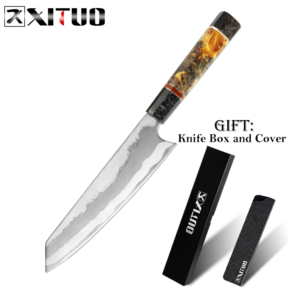 

XITUO 440C Steel Kitchen Chef Knife 7 Layer Composite Steel Sharp Cleaver Slicing Santoku Utility Kiritsuke Nakiri Paring Knife