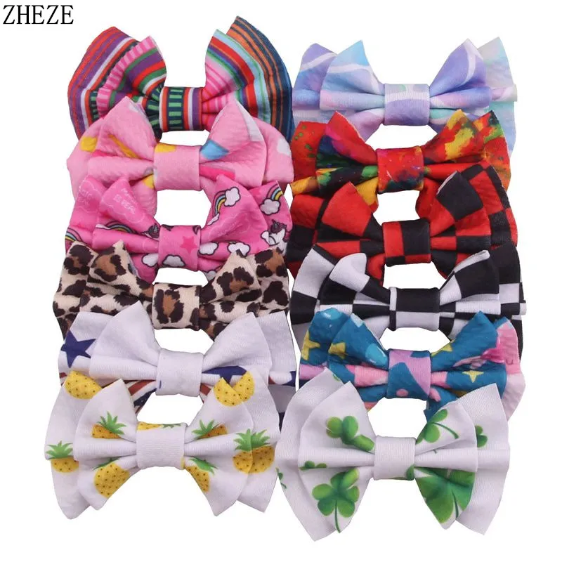 

1Pc 2021 New Trendy 3.5'' Waffle Bows For Girls Spring Summer Hair Clips Cotton Hairpins Barrette Hair Accessories