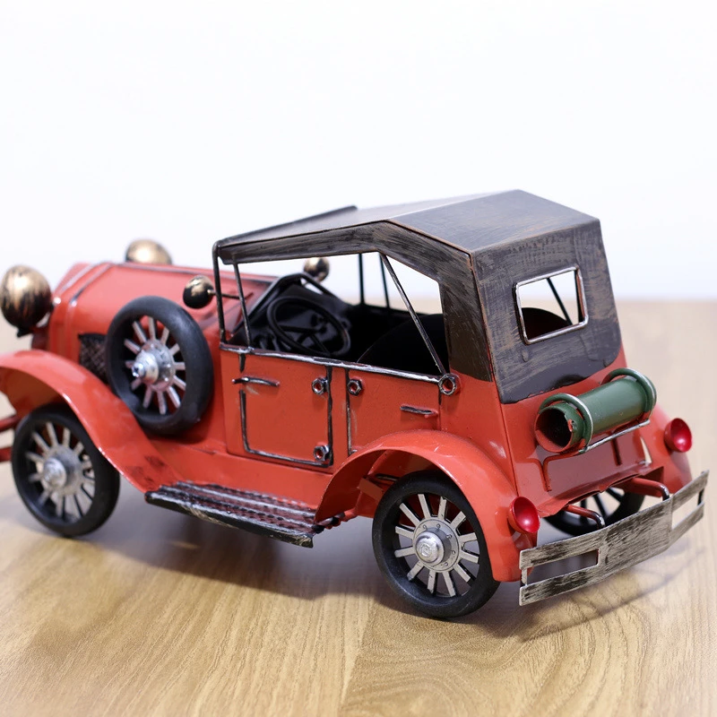

Retro Nostalgic Simulation Metal Classic Car Model Desktop Wrought Iron Ornaments Creative Crafts Art Home Decoration Xmas Gift