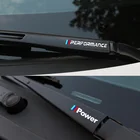 Металлическая Эмблема, автомобильные декоративные наклейки, наклейки на автомобильные стеклоочистители для BMW M BMW POWER BMW PERFORMANCE E46 E90, автомобильные аксессуары, 2 шт.