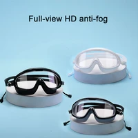 hd professional big frame swimming glasses goggles waterproof and anti fog men and women swimming mask equipment