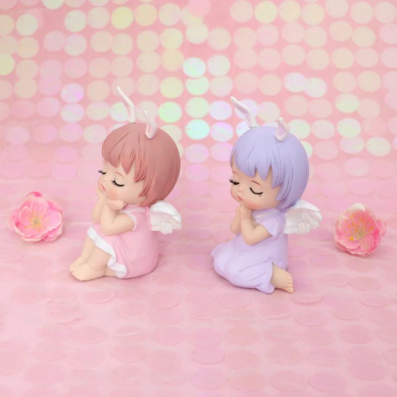 

Birthday Cake Cupcake Topper Cute Angel Decoration Celebrating Party Supplies For Kids Girl PAK5
