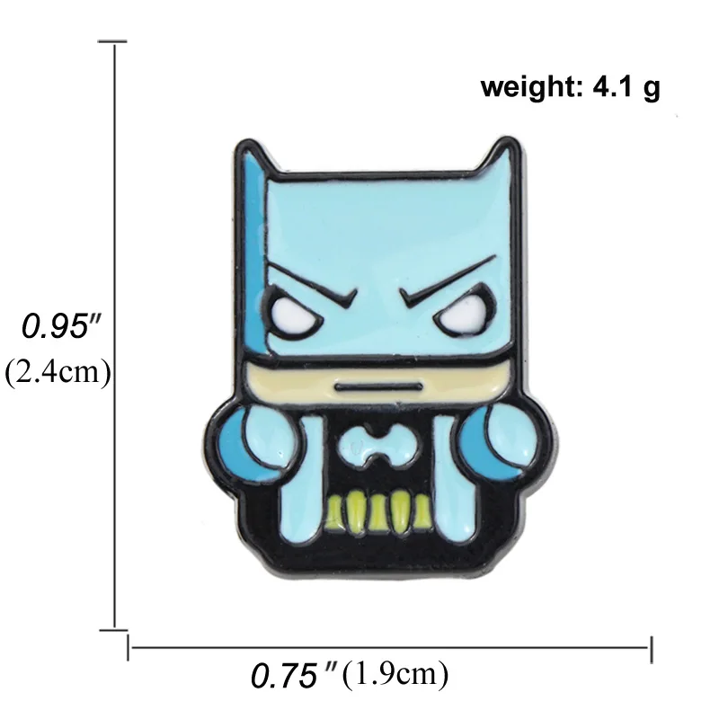 Cartoon Q Version Captain America Iron Man Brooches for Women Cute Raytheon Batman Badges Enamel Pins Jewelry Accessories | Украшения и