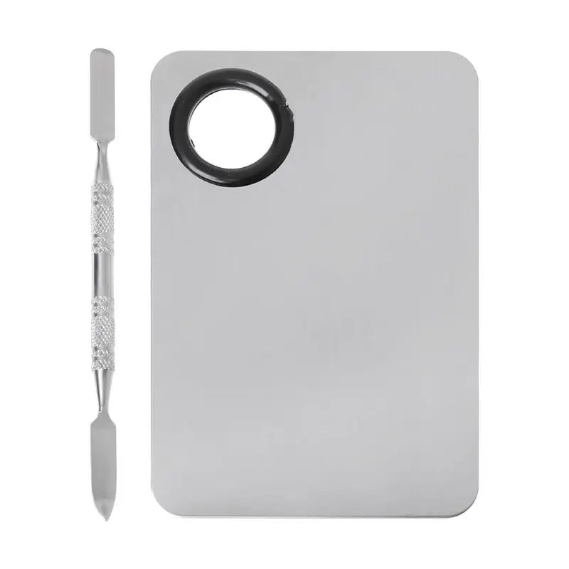 Палетка из нержавеющей стали лоток для смешивания лопатка набор дизайна ногтей