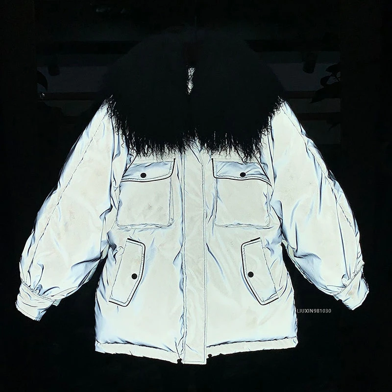 Женский пуховик с натуральным мехом водонепроницаемая Толстая теплая куртка