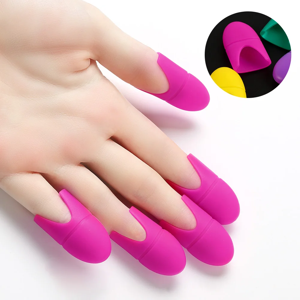 10 шт./лот колпачок для снятия лака ногтей Силиконовый УФ Гель лак средство