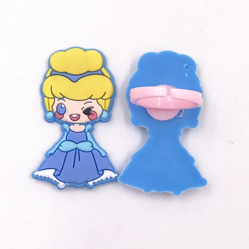 8 шт./лот принцесса Эльза Белоснежка Ариэль ПВХ кольца на палец модные ювелирные