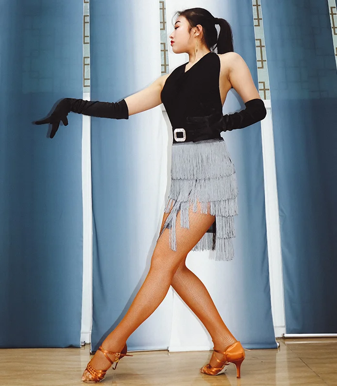 Женское трико боди для раннего вальса танго стандартный костюм фламенко D0792