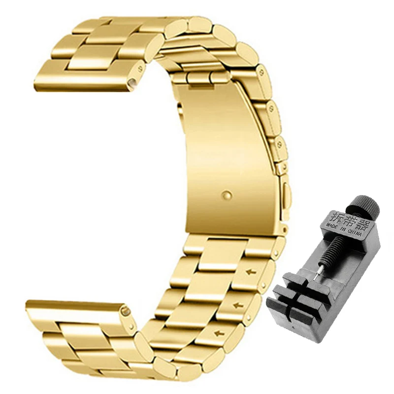 gold Для huawei gt honor watch Волшебный ремень ремешок 22 мм спортивные из нержавеющей стали ремешок, samsung gear s3 22 мм ремешок - Band Color: gold