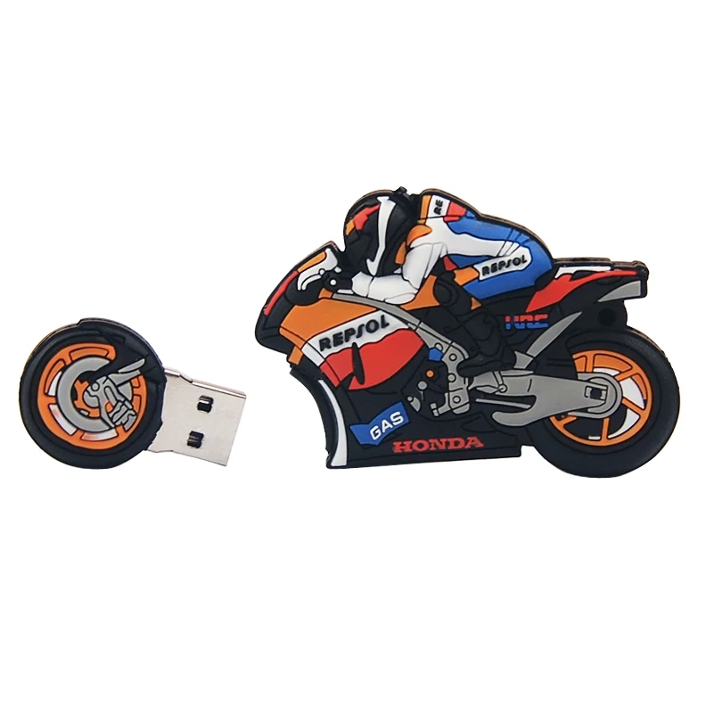Usb 2 0 крутой флеш накопитель 32 ГБ мультяшный мотоцикл 4 8 16 подарки насыпью