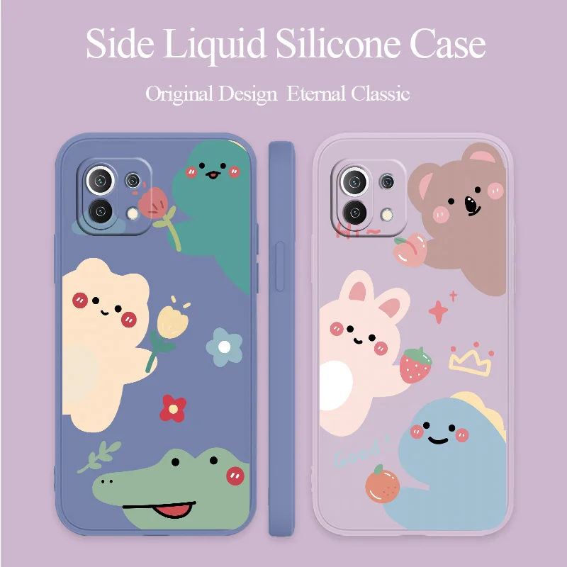 

Animals Case For Xiaomi Mi 11 lite Ultra 11i 10T 9T Pro Protective Soft Phone Back Cover On 10 10S 9 8 Pro Poco F2 X2 F3 Pro