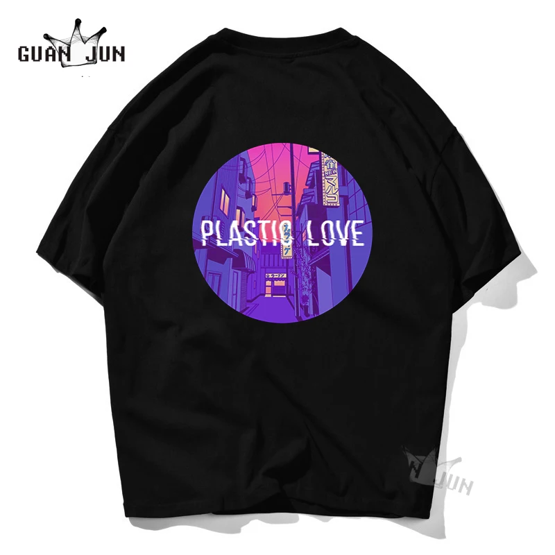 Футболка Мужская/Женская в стиле японского аниме с принтом Love City Pop 80-х годов |