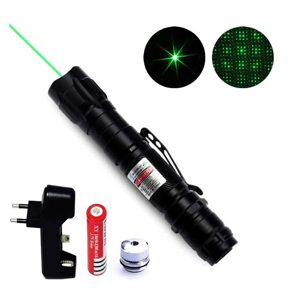 Зеленая лазерная указка высокой мощности 10000 м 5 мВт зеленая подвесная уличная