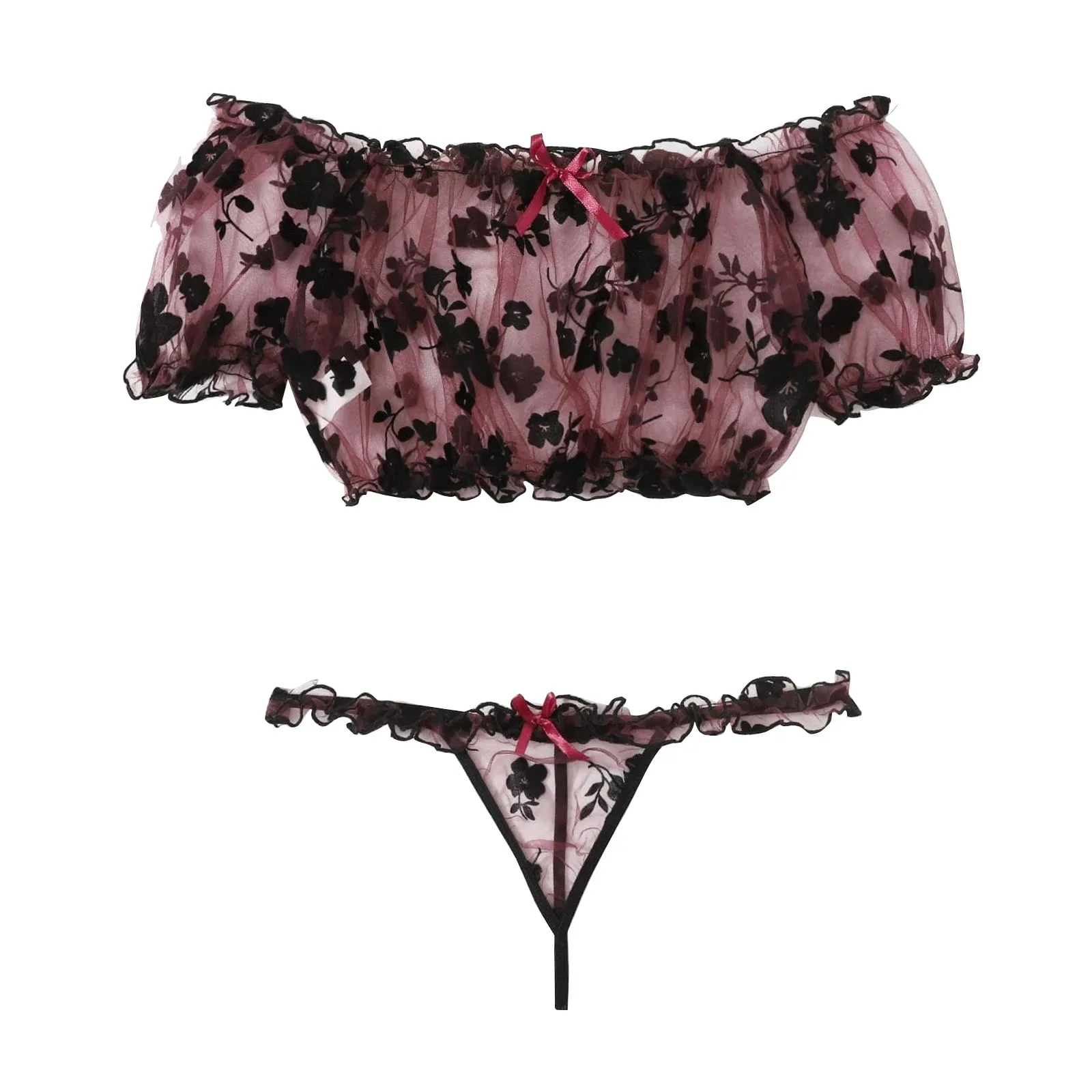 Для женщин нижнее белье сексуальное женское стрингженщины стринги с цветочным