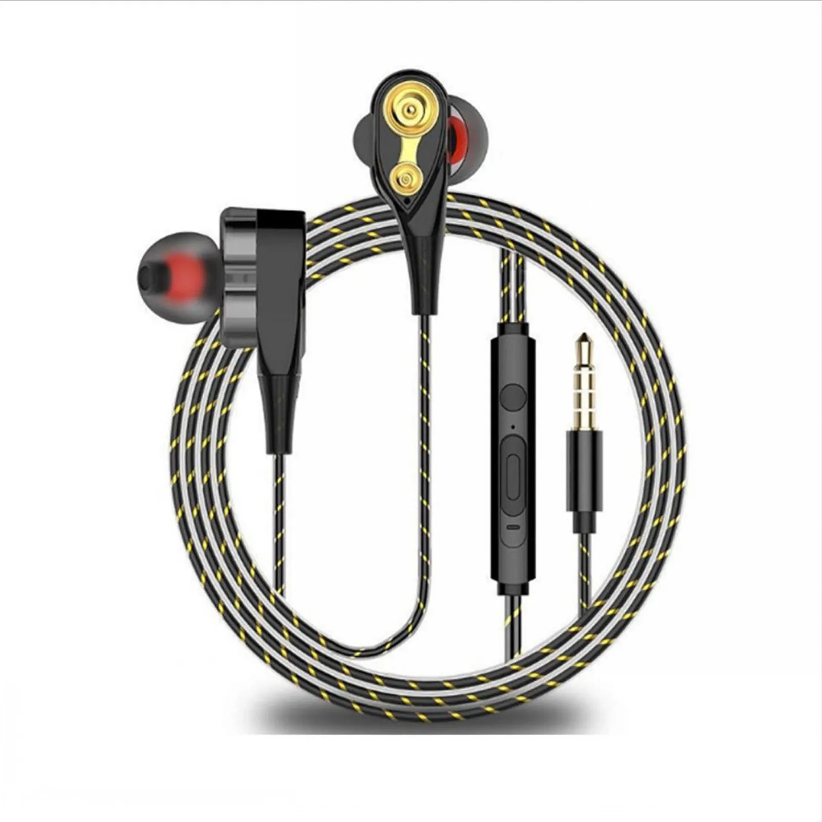 

3,5 мм In-Ear проводные наушники плотно прилегающие к уху, супер бас проводные наушники-вкладыши С микрофоном вкладыши Совместимость для мобиль...